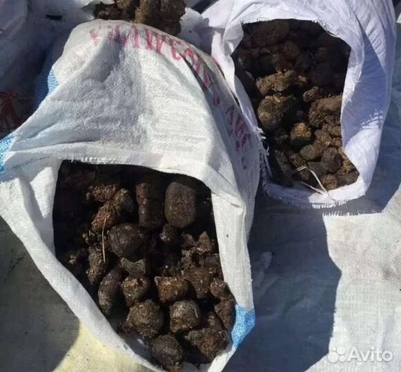 Конский навоз в мешках