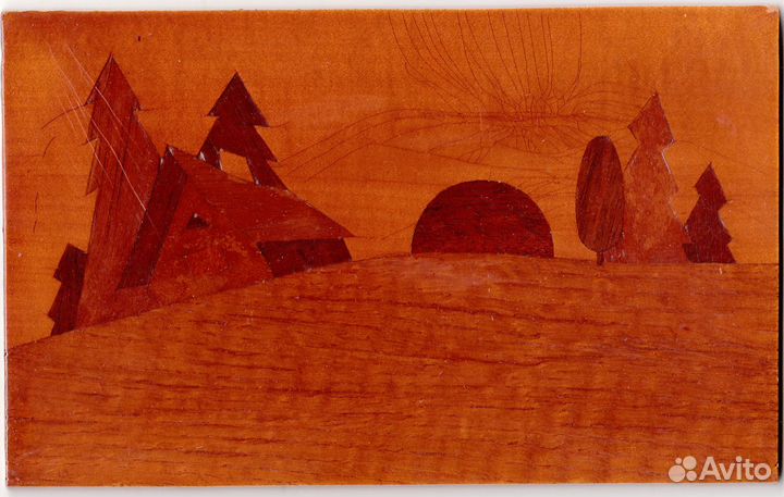Картина на дереве (инкрустация)