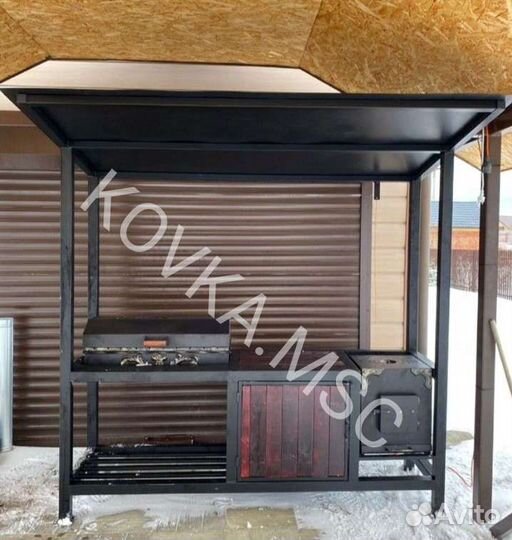 Мангал с крышей