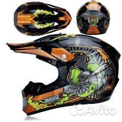 Шлем кроссовый Avantis Brave (Черный, XL)