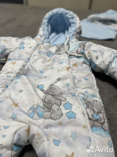 Конверт и комбинезон на выписку для мальчика зима