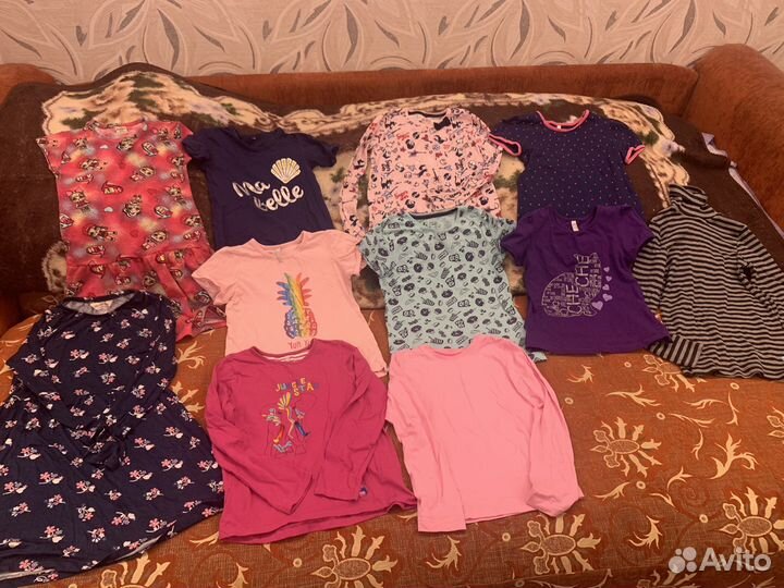 Пакет одежды на девочку 122-128-134