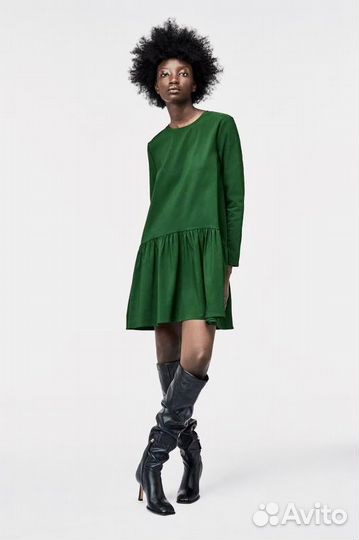 Зеленое платье Zara, размер М