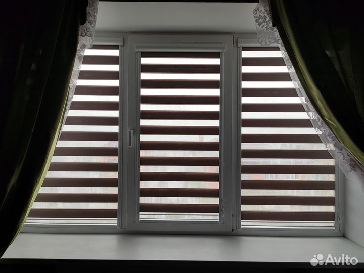 Жалюзи рулонные день ночь этник св. коричневый