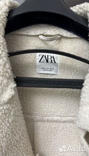 Популярная дубленка zara оригинал зара белая