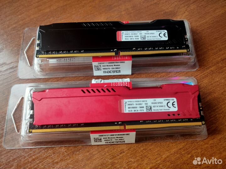 Оперативная память 8Gb DDR4 2400MHz Kingston Hyper