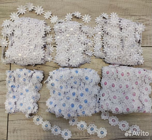 Кружево цветочки d-25мм