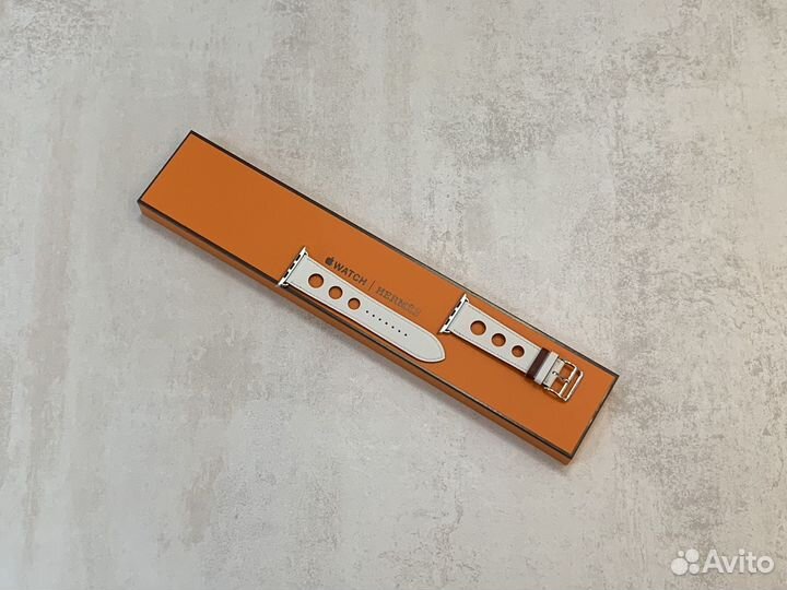 Ремешок Apple Watch Hermes 42mm Rallye Blanc/Rouge