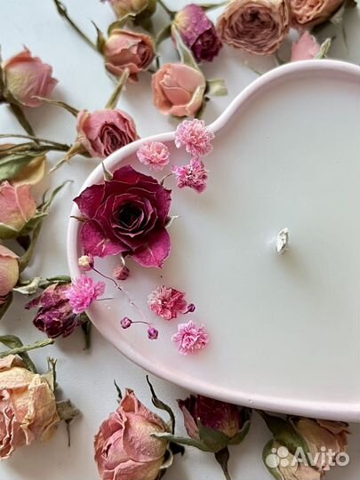 Свеча в гипсе сердце