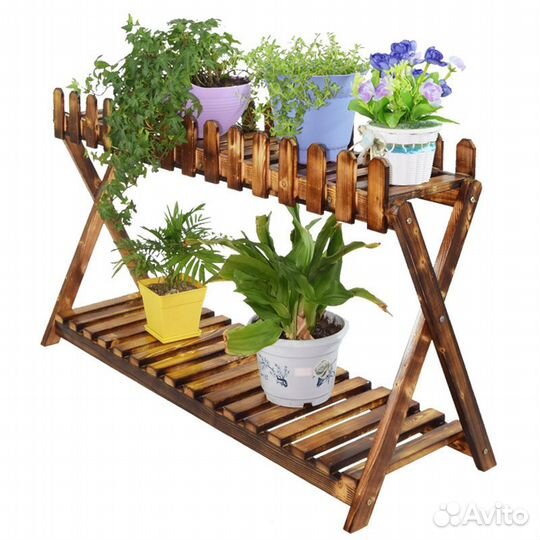 Подставка для цветов напольная деревянная