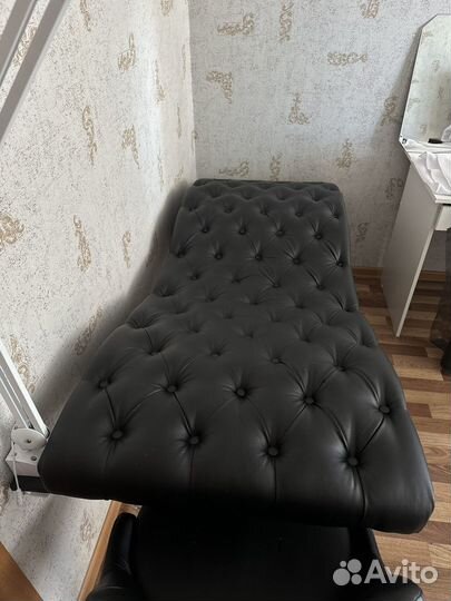 Анатомическая кушетка для наращивания черная