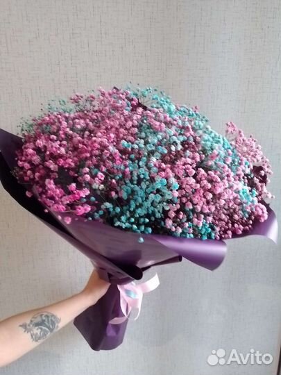 Букет цветов из гипсофилы