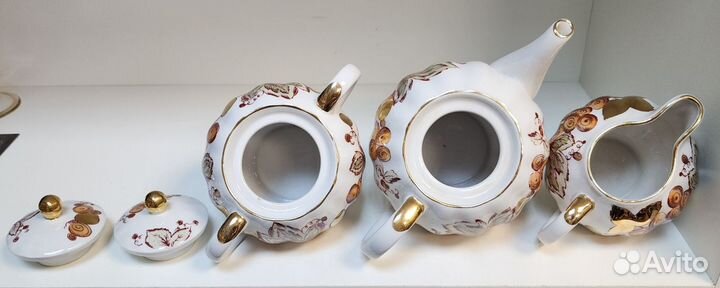 Сервиз чайный фарфоровый Золотой виноград лфз