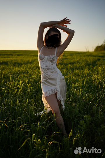 Платье винтаж шелковое асиметричное say embody