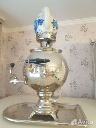 Самовар электрический с подносом СССР 3л