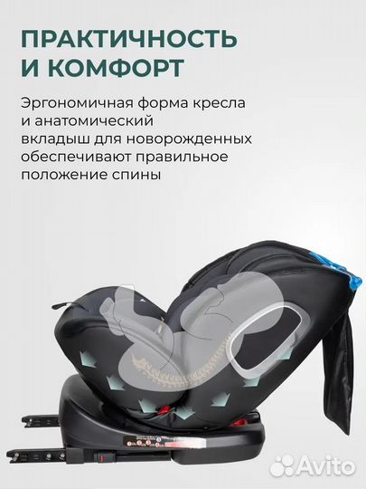 Автокресло 0-36 кг isofix YB102A Farfello с развор