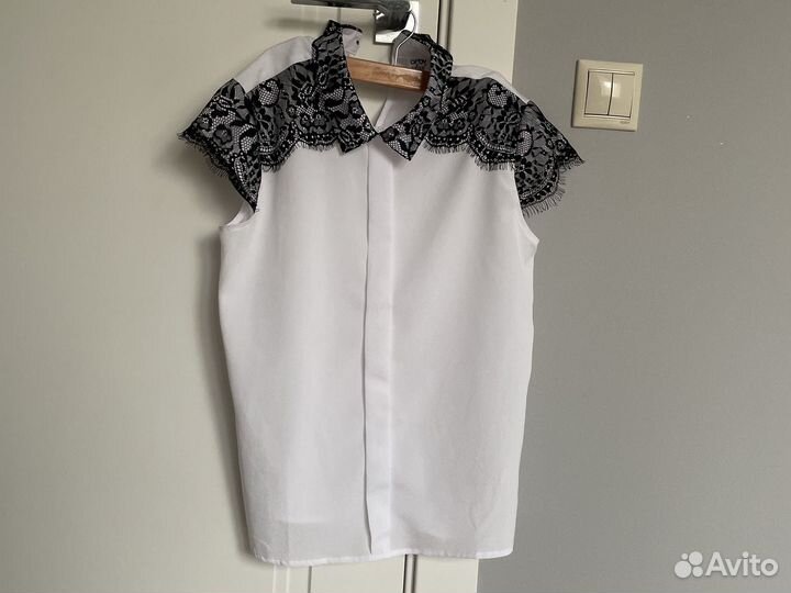 Блузка школьная с коротким рукавом