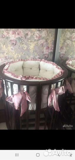 Детская кроватка трансформер с маятником