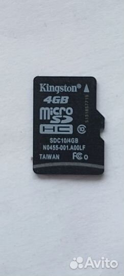 Карта памяти MicroSD 4 гб