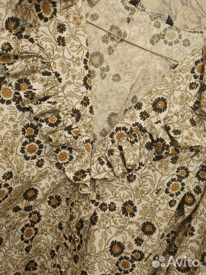 Блузка свободная zara Испания хлопок