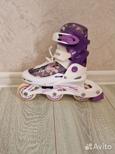 Раздвижные роликовые коньки для девочки. Р. 26-29