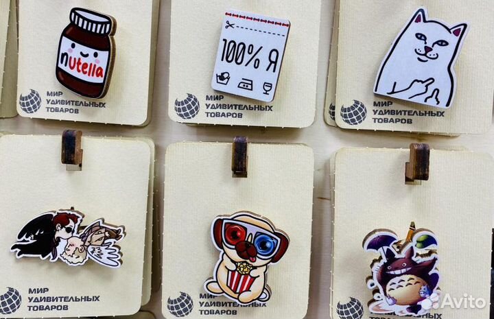 Значок деревянный