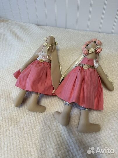 Игрушка ручной работы Зайка