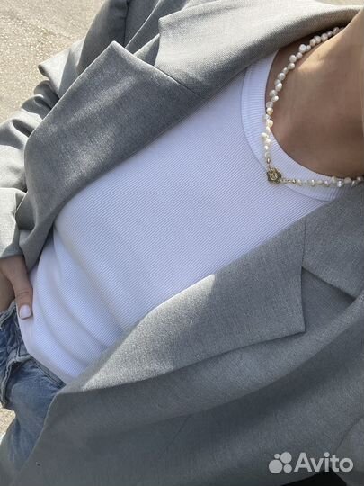 Колье/ чокер из речного жемчуга