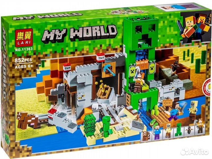 Конструктор Lari 11363 Шахта Крипера Майнкрафт