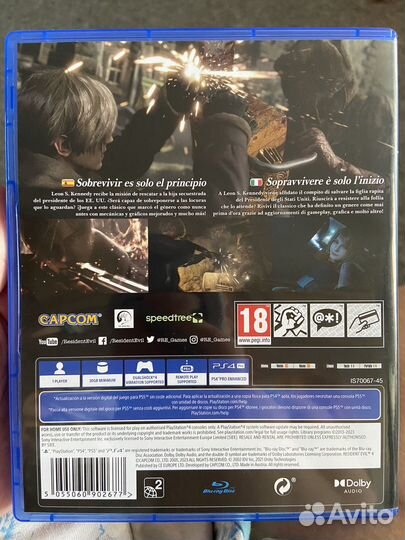 Resident evil 4 remake ps4 диск
