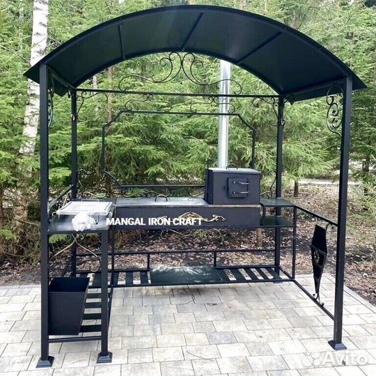 Мангал с крышей