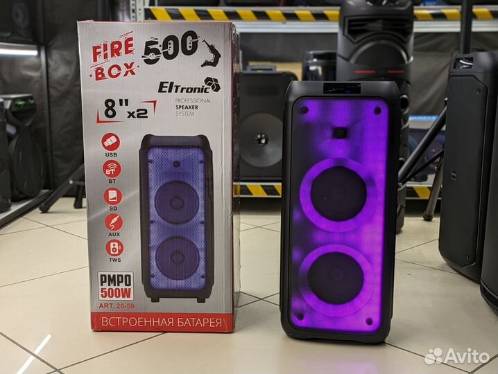 Колонка Eltronic 500 ватт п содсветкой Bluetooth