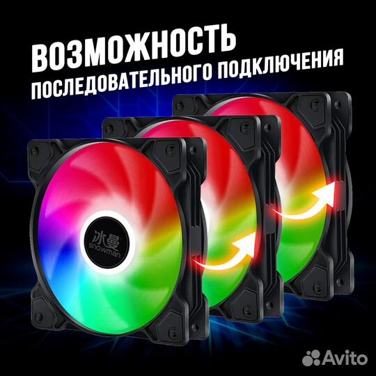 Вентилятор Snowman argb 120 мм для корпуса пк