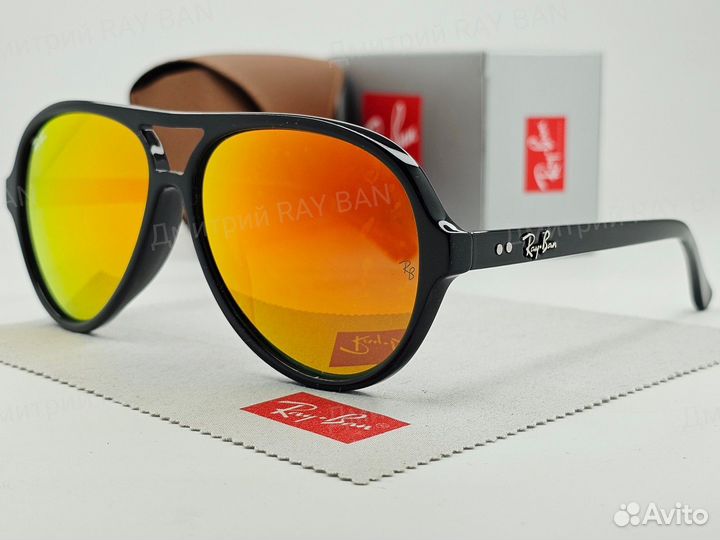 Очки Ray Ban Cats 4125 Red Mirror Стекло