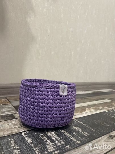 Вязанные корзинки