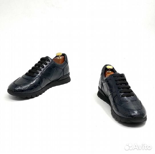 Кроссовки из кожи крокодила мужские Kiton