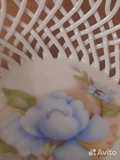 Блюдо кружевное, фарфор, винтаж