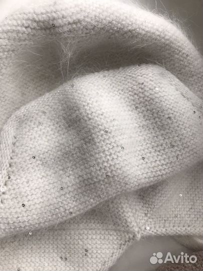 Шапка чепчик теплая