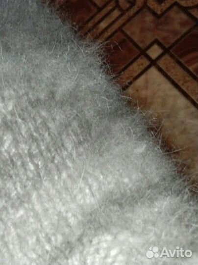 Варежки пушистые из пуха кролика