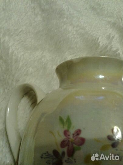 Кофейник Сирень Дулево ссср,перламутр