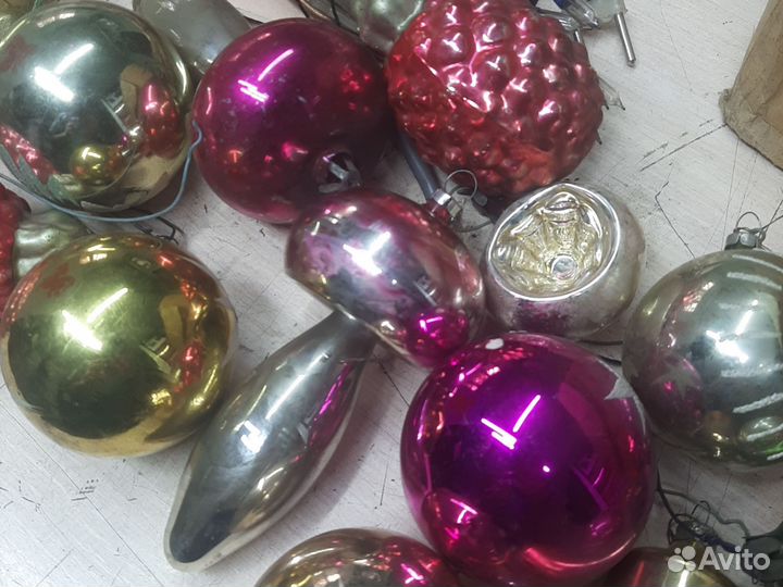 Елочные игрушки СССР одним лотом 50шт