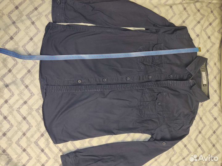 Рубашка стильная на мальчика 140 с длин. рукавом