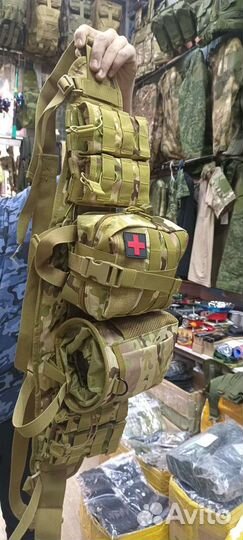 Пояс разгрузочный с подсумками+под сброс Мультикам