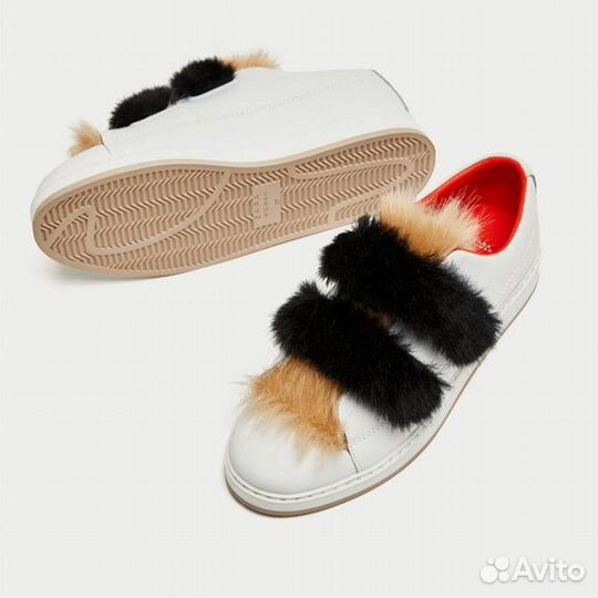 Новые кожаные кроссовки Zara