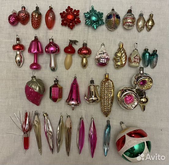 Елочные игрушки времен СССР