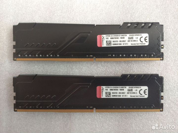 Оперативная память Kingston DDR4 16Gb (2x8Gb) 2666