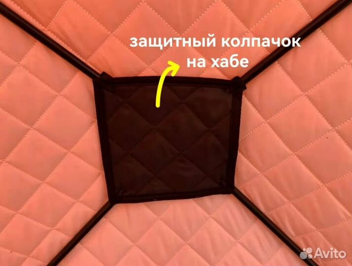 Утепленная трёхслойная Зимняя палатка 2017