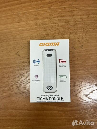 Модем Digma Dongle Wi-Fi DW1961 3G/4G