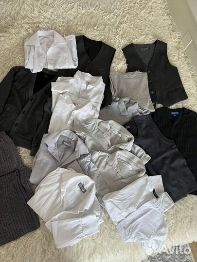 Школьная форма для мальчика, рубашки и жилетки