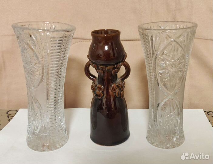 Хрустальные вазы СССР винтаж